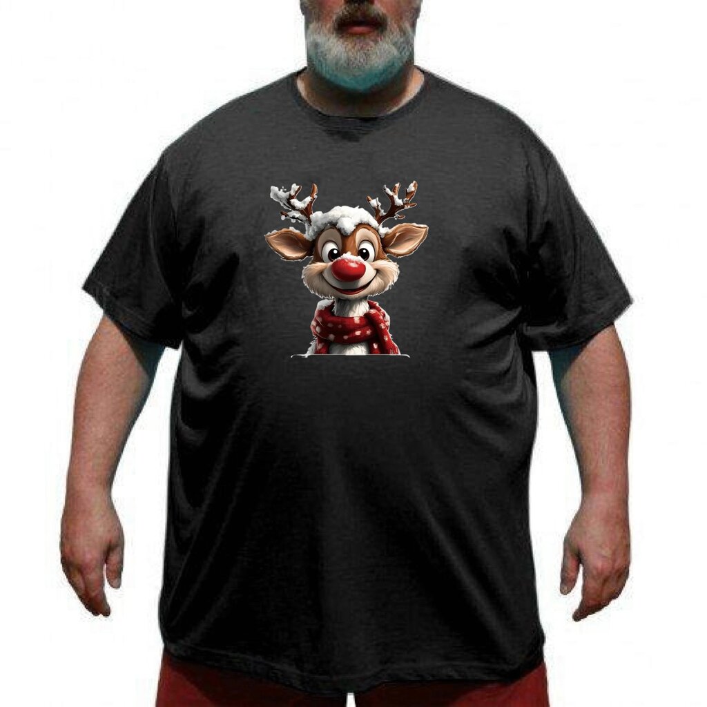 Чоловіча футболка великого розміру з оленем від компанії Big Men - фото 1