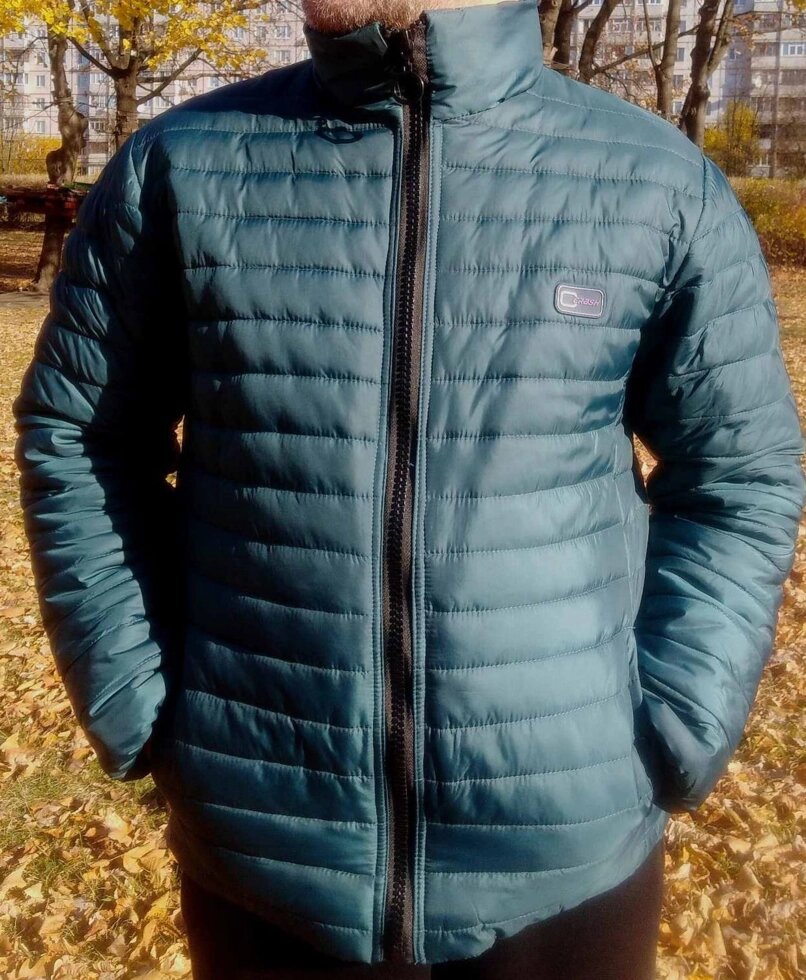 Чоловіча куртка великого розміру 64-80 нефріт від компанії Одяг великого розміру Кnopa - фото 1