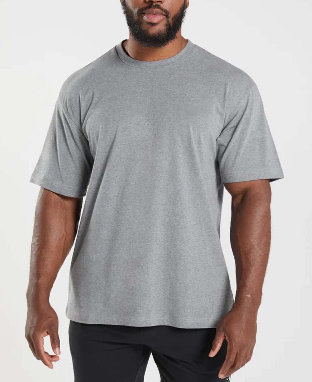 Чоловічі футболки великих розмірів сіра. від компанії Big Men - фото 1