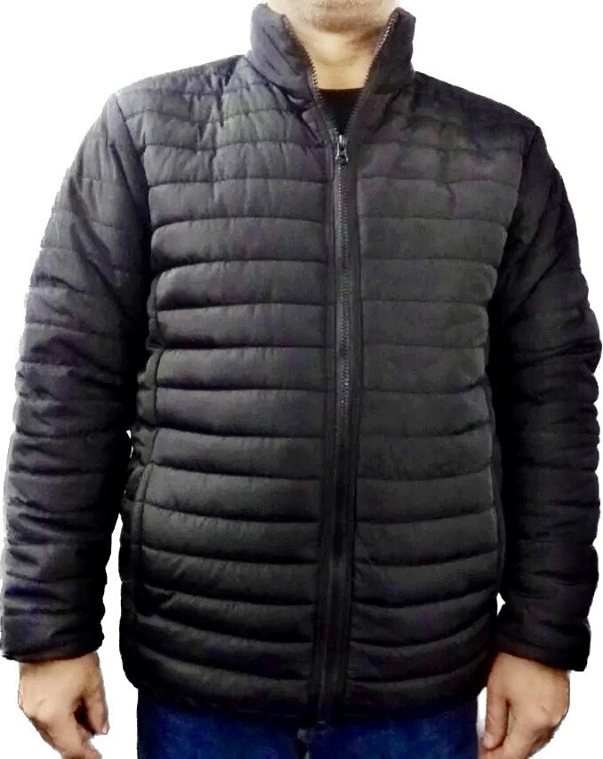 Куртка великого розміру чорного кольору (демісезонна) від компанії Big Men - фото 1