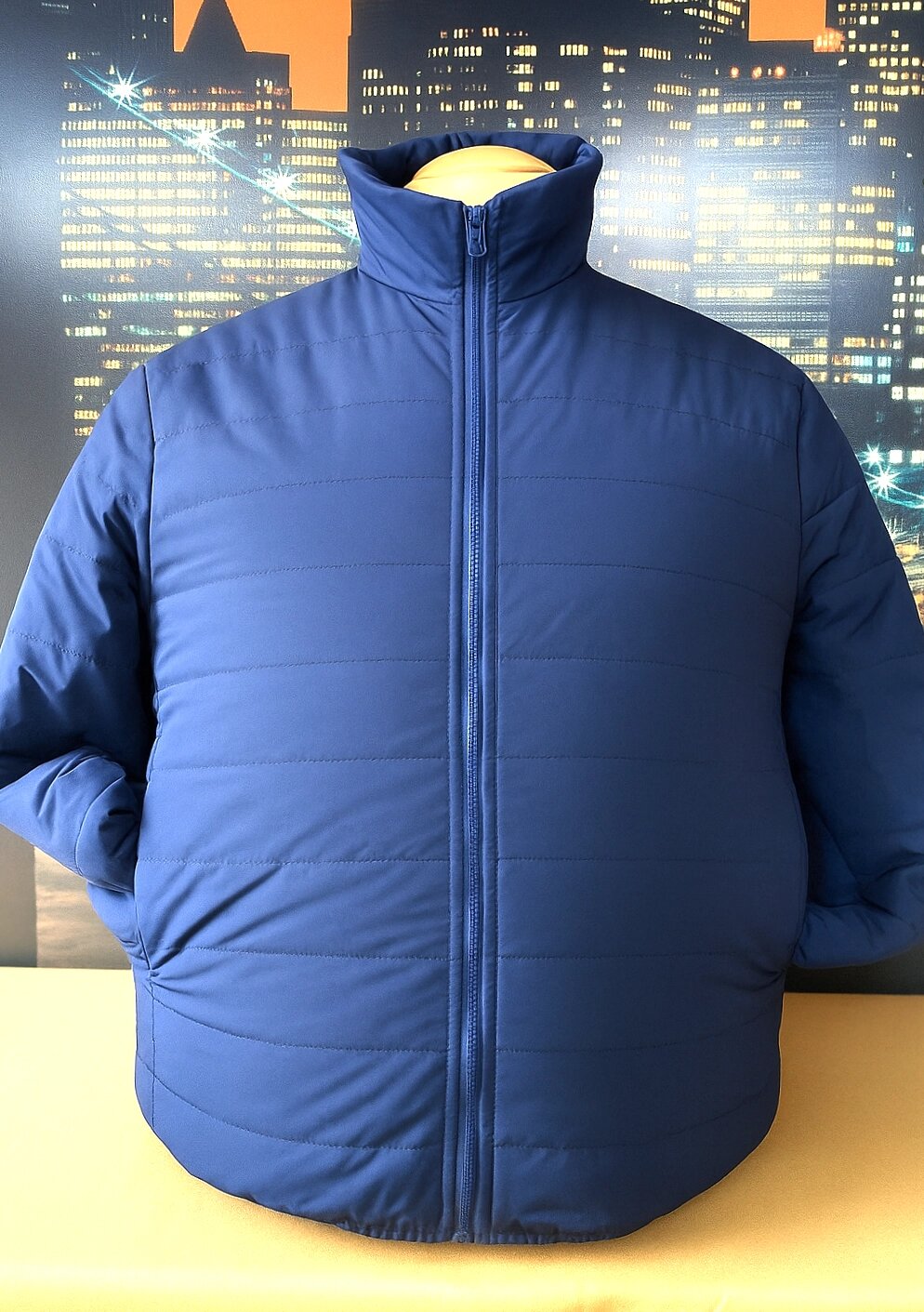 Легка чоловіча куртка великого розміру. Темно-синя. від компанії Big Men - фото 1