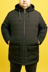 Куртка тепла чоловіча великого розміру чорна