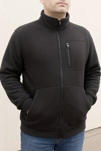 Флісова куртка чорна великого розміру оптом