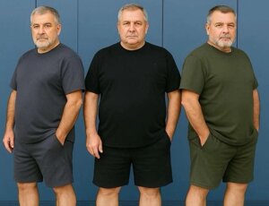 Спортивний костюм на літо для чоловіків великих розмірів без написів