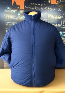 Темно-синя чоловіча куртка .Без капюшона, демісезонна. Великий розмір.