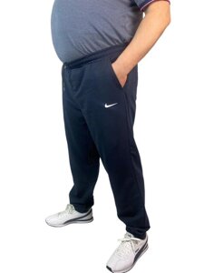 Чоловічі спортивні штани великого розміру 5XL–9XL на манжеті – темно-сині