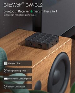 Blitzwolf BW-BL2 Bluetooth аудіо RX приймач TX передавач Aux адаптер