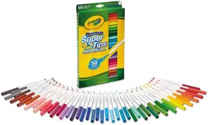 Crayola 50 Super Tips Washable Крайола змивні фломастери