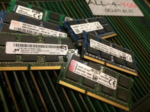 DDR3 8GB SO-DIMM hynix, samsung, kingston 1600,1333 mhz intel