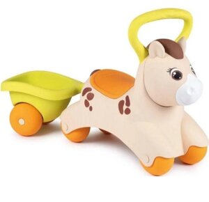 Дитяча іграшка-каталка Smoby Toys Поні з причепом 70х23х43 см 721500