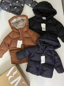 Дитяча тепла зимова куртка курточка на хлопчика дівчинку Zara 86-104