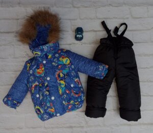 Дитячий зимовий комбінезон, куртка та напівкомбінезон
