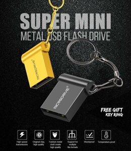 Флешка USB 32 ГБ суперміні ЮСБ в авто 32 GB метал flash у магнітолу