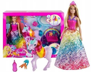 Ігровий набір лялька Барбі Дримтопія Догляд за єдинорогом Barbie