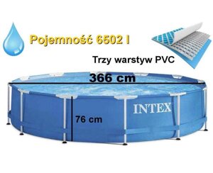 Каркасний басейн 366 x 76 см Intex 28210 Metal Frame Pool