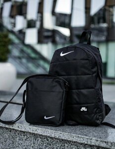 Комплект TWIX рюкзак Nike чорний + барсетка Nike чорна