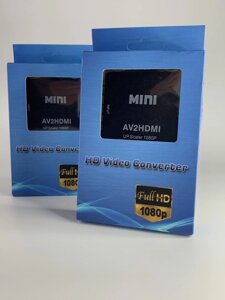 Конвертер AV RCA to HDMI тюльпан перехідник, адаптер, 1080р з живленням