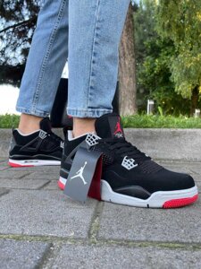 Кросівки Nike Air Jordan Retro 4 (BLACK/RED)