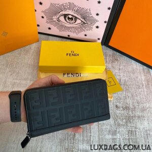 Крутий чоловічий шкіряний гаманець Fendi Фенді