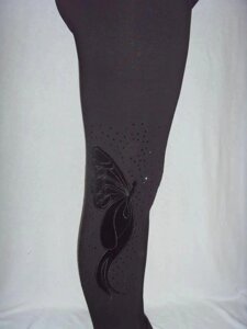 Лосини жіночі чорні (термотканина) великий розмір