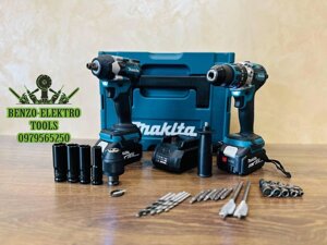 Makita 2/1 Ударний Гайковерт DTW500 + Безщітковий Шуруповерт DHP485