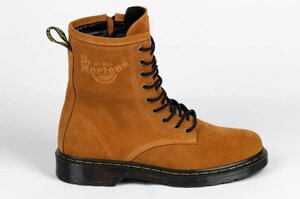 Чоловічі черевики Dr. Martens ТОП якість. Мартінси руді берці зима