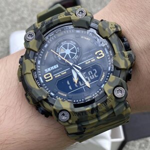 Чоловічий синій жовтий спортивний годинник casio g-shock армійський годинник