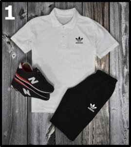 Чоловічий літній костюм футболка поло+шорти Adidas, Reebok, Nike