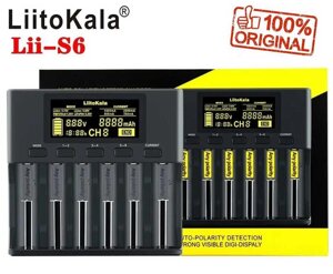 Оригінал! Зарядний пристрій LiitoKala S6 Lii-S6 18650 21700 AA AAA