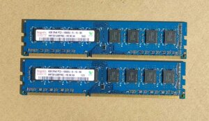 Пам'ять DDR3 8 Гб (2 по 4Gb) PC3-10600U 1333Mhz Hynix та ін.