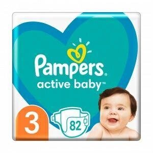 Підгузки Pampers active baby 3 (6-10кг) 82шт