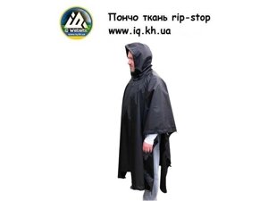 Пончо IQ тканина rip-stop плащ намет не промокає чорний Оригінал