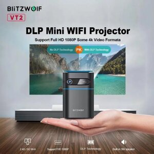 Проєктор Blitzwolf BW-VT2 mini DLP 4K android акумулятор телевізор PS