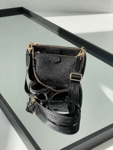 Сумка louis vuitton 3 в 1 чорна луї вітон - висока люкс якість