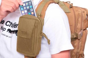 Сумка сумка чохол для телефону на рюкзак пояс SHOULDER койот MOLLE