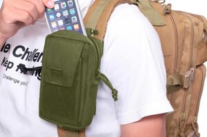 Сумка сумка чохол для телефону на рюкзак пояс SHOULDER зелена МОЛЕ