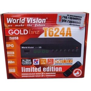 World Vision T624A/Т624А тюнер/ресивер Т2-ТВ Магазин. Гарантія 12 міс.
