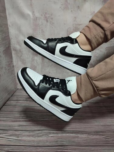 $ Жіночі кросівки Nike Air Jordan 1 low white\black 39 шкіряні