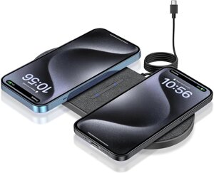 Бездротова зарядна станція FDGAO 2 в 1, 20 Вт для iPhone 11/12/13/14/15 Pro Max/Mini/XS/8 Plus, Air, Amazon
