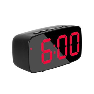 Цифровий світлодіодний будильник Дзеркальний годинник із календарем температури та дати, повтором, Amazon, Німеччина