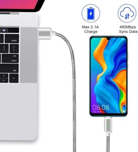 Магнітний Дата кабель Magnetic USB microUSB+Type C, Amazon, Німеччина