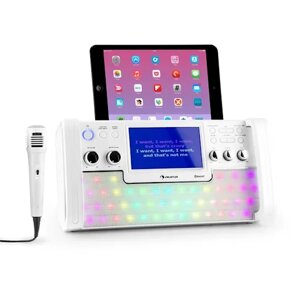 Світлодіодна караоке-система DiscoFever Bluetooth LED 7-дюймовий TFT-екран CD USB чорний, Німеччина