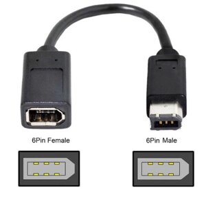 Подовжений кабель FireWire з 6-контактним роз'ємом 1394 на 6-контактний роз'єм 1394b, Amazon, Німеччина