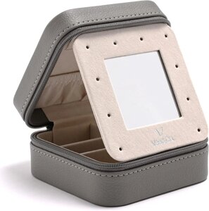 Vee Small Travel Jewelry Case, мініорганайзер для ювелірних виробів із дзеркалом, Amazon, Німеччина