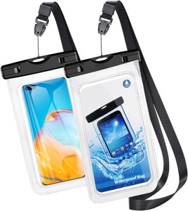 Водонепроникний чохол Mpow для телефона, водонепроникний чохол IPX8, суха сумка (2 шт. Amazon, Гер