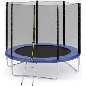 Батут Just Jump 312 см зовнішня захисна сітка, 10 футів для дітей стрибковий Синій + подарунок м'яч