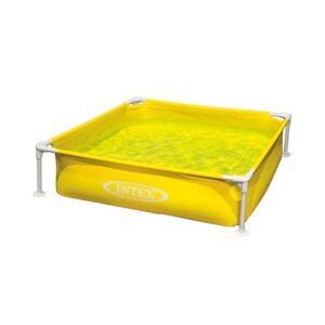 Дитячий каркасний басейн Intex 57171 Mini Frame Pool (122х122х30 см) Жовтий/Блакитний