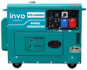 Дизельний генератор INVO DТS-6500EA у кожусі, 6,5кВт, 230/380В