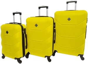 Дорожній набір валіз Bonro 2019 3 штуки жовтий