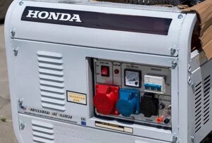 Генератор Honda 3,0 кВт газовий, бензин трифазний знешумлений, колеса та ручка